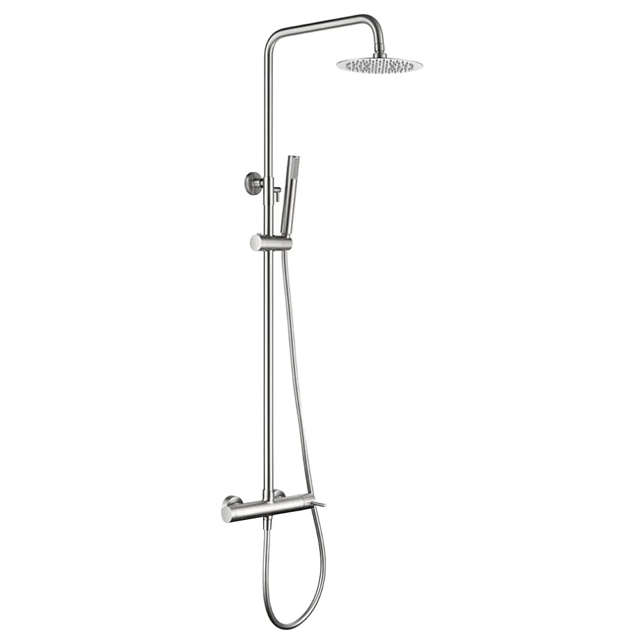 Imex Colonne de Douche Anti-Calcaire Niquel Brossé MONZA BDM039/NQ* Colonne De Douche Mécanique