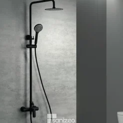 Imex Colonne de Douche Anti-Calcaire Noir Mat URAL BDG040/NG