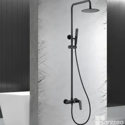 Imex Colonne de Douche Anti-Calcaire Noir Mat DELOS BDD055/NG* Colonne De Douche Mécanique