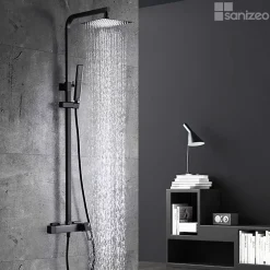 Imex Colonne de Douche Anti-Calcaire Noir Mat SUECIA BDC032/NG* Colonne De Douche Mécanique