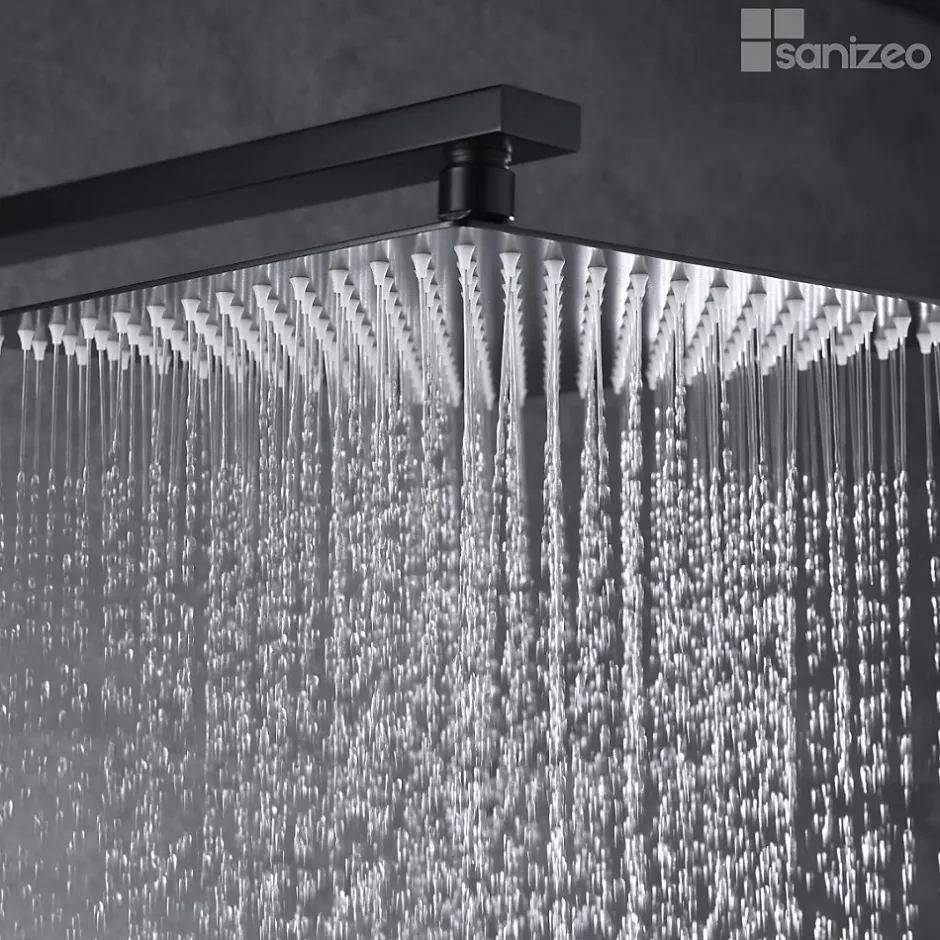 Imex Colonne de Douche Anti-Calcaire Noir Mat SUECIA BDC032/NG* Colonne De Douche Mécanique