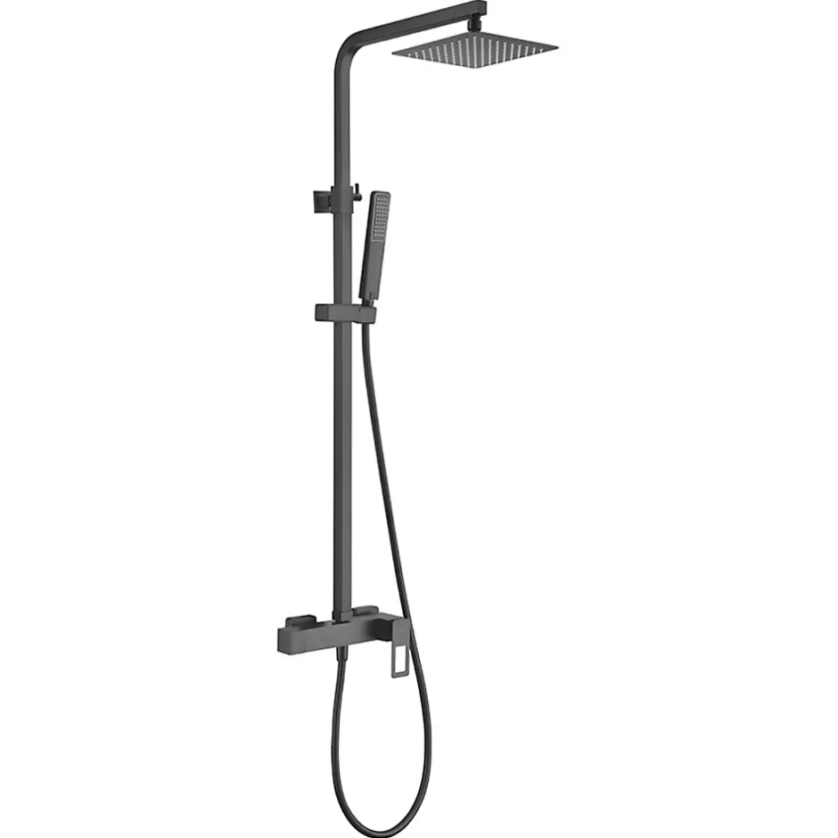 Imex Colonne de Douche Anti-Calcaire Noir Mat SUECIA BDC032/NG* Colonne De Douche Mécanique