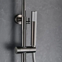 Imex Colonne de Douche Anti-Calcaire Black Gun Métal MONZA BDM039/BGM