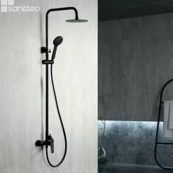 Imex Colonne de Douche Anti-Calcaire Noir Mat BELGICA BDZ044/NG