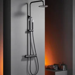 Imex Colonne de Douche Anti-Calcaire Noir Mat MONZA BDM039/NG