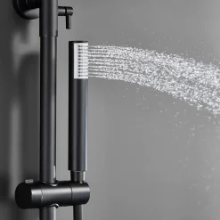 Imex Colonne de Douche Anti-Calcaire Noir Mat MONZA BDM039/NG