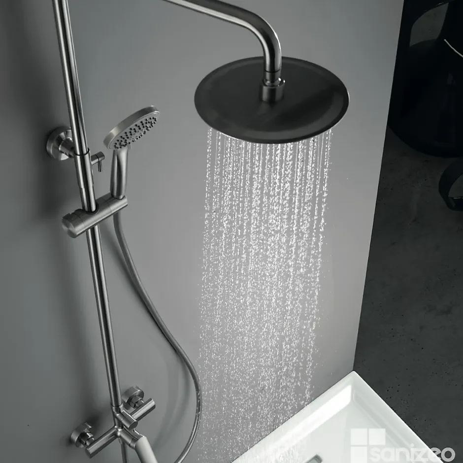 Imex Colonne de Douche Anti-Calcaire Nickel Brossé URAL BDG040/NQ