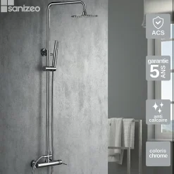 Imex Colonne de Douche Anti-Calcaire Chrome MILOS STICK BDYS045