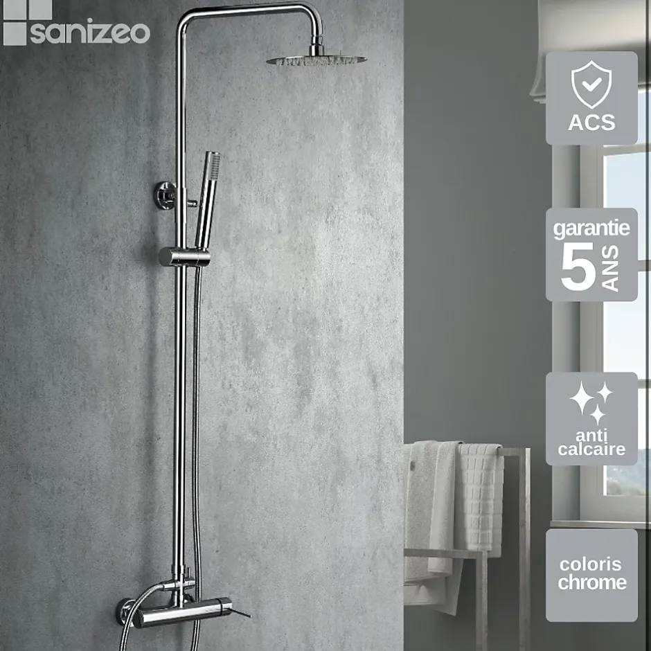 Imex Colonne de Douche Anti-Calcaire Chrome MILOS STICK BDYS045