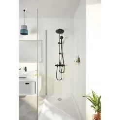 Grohe Colonne de douche avec inverseur manuel - Economie d'eau - Vitalio Start System 250 - Noir Mat - 266802431* Colonne De Douche Thermostatique