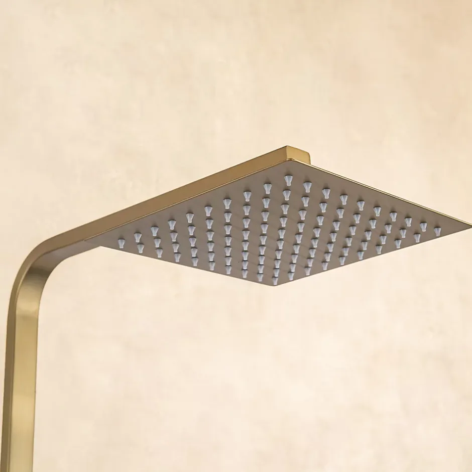 Lomazoo Colonne de douche avec mitigeur thermostatique Estrella doré* Colonne De Douche Thermostatique