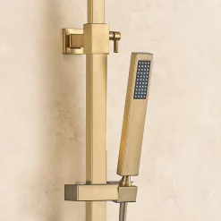Lomazoo Colonne de douche avec mitigeur thermostatique Estrella doré* Colonne De Douche Thermostatique