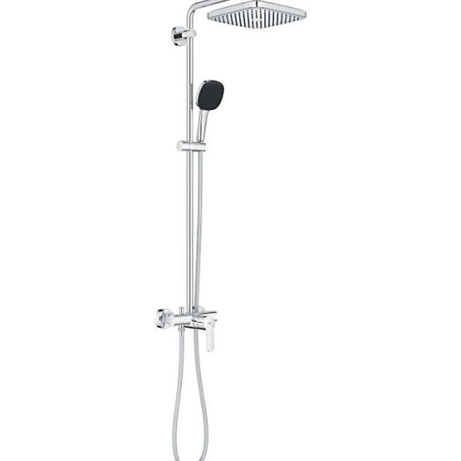 Grohe Colonne de douche avec mitigeur monocommande - Economie d'eau - Vitalio Comfort 250 - Chromé - 26985001