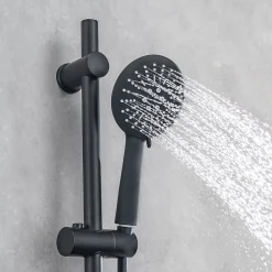 Lomazoo Colonne de douche avec mitigeur thermostatique Lando noir