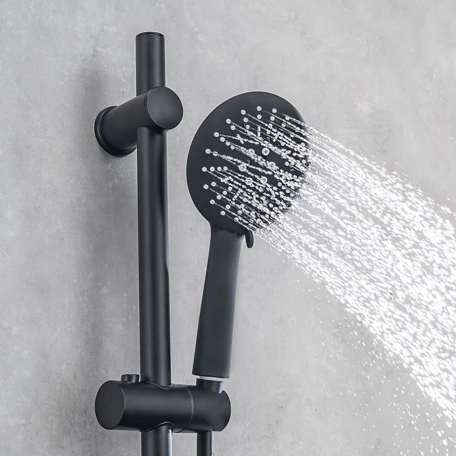 Lomazoo Colonne de douche avec mitigeur thermostatique Lando noir