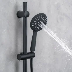 Lomazoo Colonne de douche avec mitigeur thermostatique Lando noir