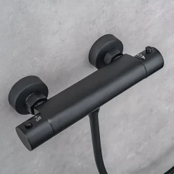 Lomazoo Colonne de douche avec mitigeur thermostatique Lando noir