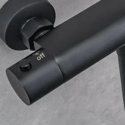 Lomazoo Colonne de douche avec mitigeur thermostatique Lando noir