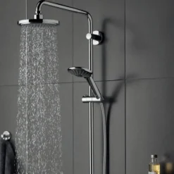 Grohe Colonne de douche avec mitigeur thermostatique Vitalio Joy System 210 Quickfix + microfibre