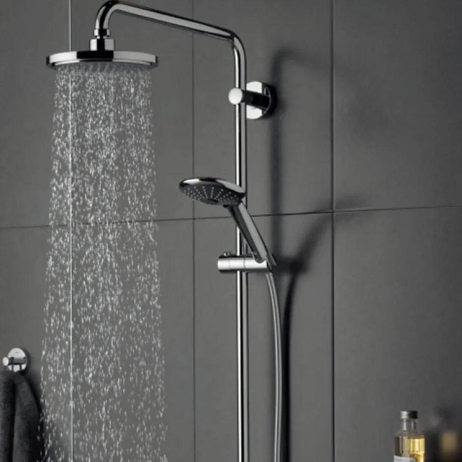 Grohe Colonne de douche avec mitigeur thermostatique Vitalio Joy System 210 Quickfix + microfibre