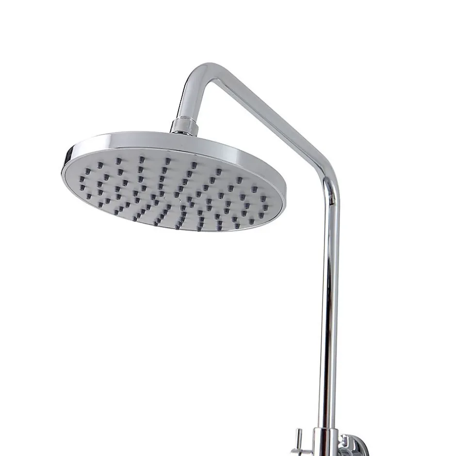 Kiamami Valentina Colonne De Douche Avec Mitigeur Thermostatique, Tête De Douche Fixe Et Douchette À Main À Jet Unique* Pommeau De Douche, Flexible Et Barre De Douche