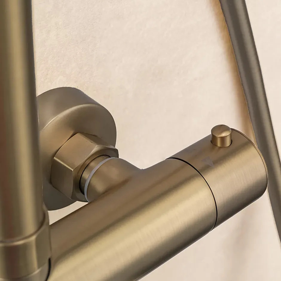 Lomazoo Colonne de douche avec mitigeur thermostatique Orléan doré