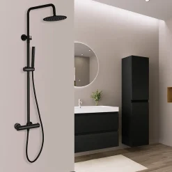 Lomazoo Colonne de douche avec mitigeur thermostatique Pandora noir* Colonne De Douche Thermostatique