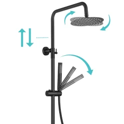 Lomazoo Colonne de douche avec mitigeur thermostatique Pandora noir* Colonne De Douche Thermostatique