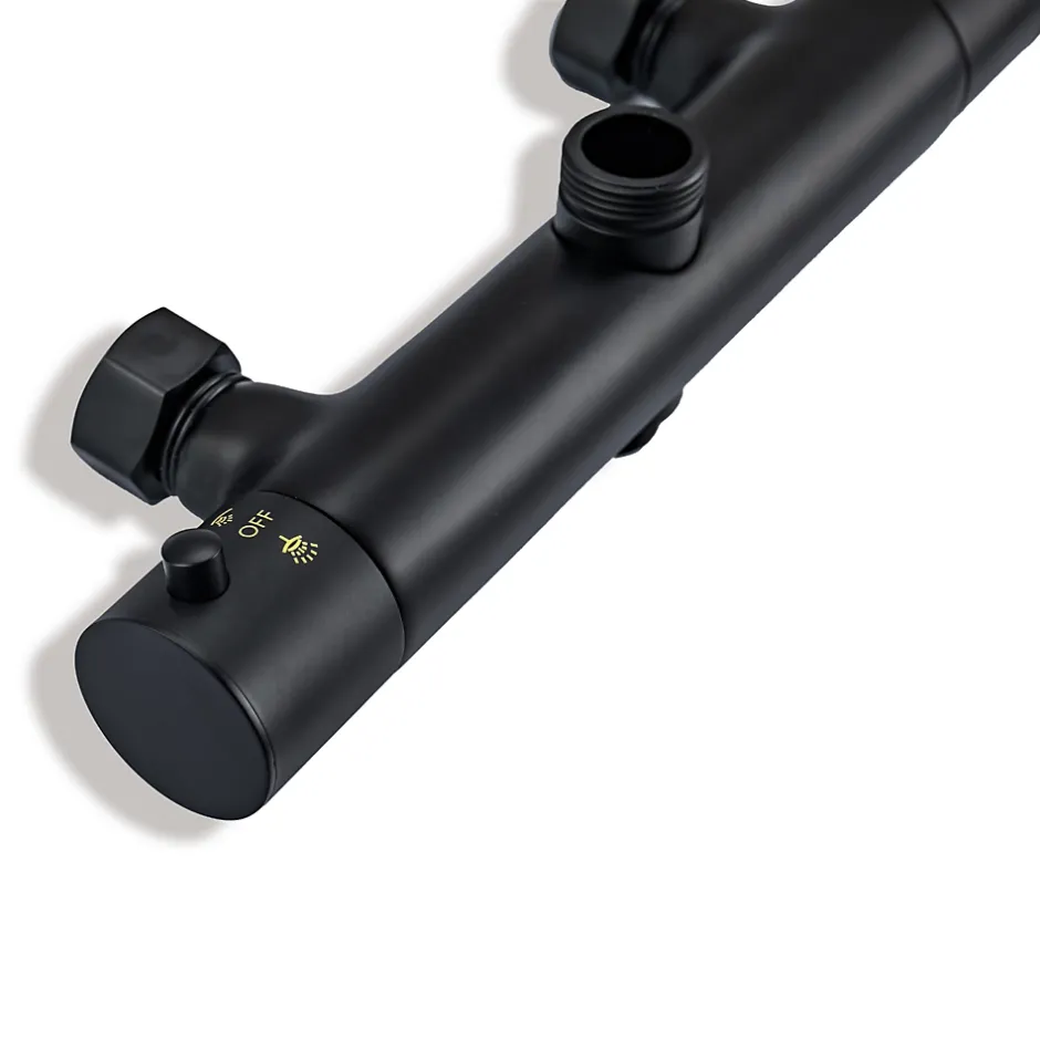 Lomazoo Colonne de douche avec mitigeur thermostatique Pandora noir* Colonne De Douche Thermostatique