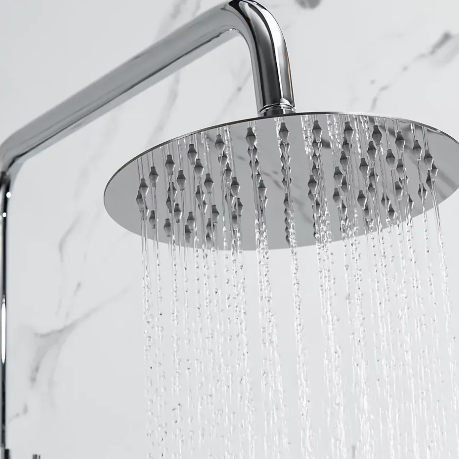 Lomazoo Colonne de douche avec mitigeur thermostatique Ariël Chromé