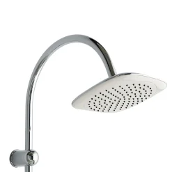 Kiamami Valentina Colonne De Douche Avec Pommeau Fixe Et Douchette De Forme Carrée* Pommeau De Douche, Flexible Et Barre De Douche