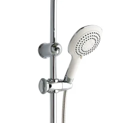 Kiamami Valentina Colonne De Douche Avec Pommeau Fixe Et Douchette De Forme Carrée* Pommeau De Douche, Flexible Et Barre De Douche