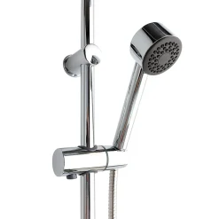 Kiamami Valentina Colonne De Douche Avec Pommeau Fixe, Douchette, Porte-Savon Et Déviateur Chromé.* Pommeau De Douche, Flexible Et Barre De Douche