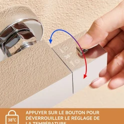 Auralum Max Colonne de Douche avec Robinetterie Thermostatique, Ensemble de Douche avec pommeau + douchette