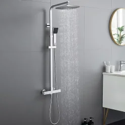 Auralum Max Colonne de Douche avec Robinetterie Thermostatique Ensemble de Douche avec Tête de Douche de 10 pouces