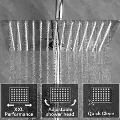 Sofetiy Max Colonne de Douche avec Robinetterie Thermostatique, Auralum MAX Ensemble de Douche avec pommeau + douchette