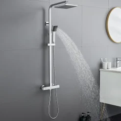 Auralum Max Colonne de Douche avec Robinetterie Thermostatique, Ensemble de Douche avec pommeau + douchette* Colonne De Douche Thermostatique