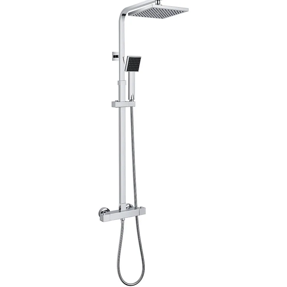 Auralum Max Colonne de Douche avec Robinetterie Thermostatique, Ensemble de Douche avec pommeau + douchette* Colonne De Douche Thermostatique