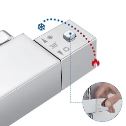 Auralum Max Colonne de Douche avec Robinetterie Thermostatique, Ensemble de Douche avec pommeau + douchette