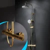 Am.Pm Europe Colonne de douche baignoire thermostatique Système de douche avec mitigeur thermostatique, doré, F07XA499 X-Joy AM.PM