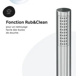 Am.Pm Europe Colonne de douche baignoire sans robinet, Système de douche, Barre de douche Chromé, Spike F07PA000 AM PM