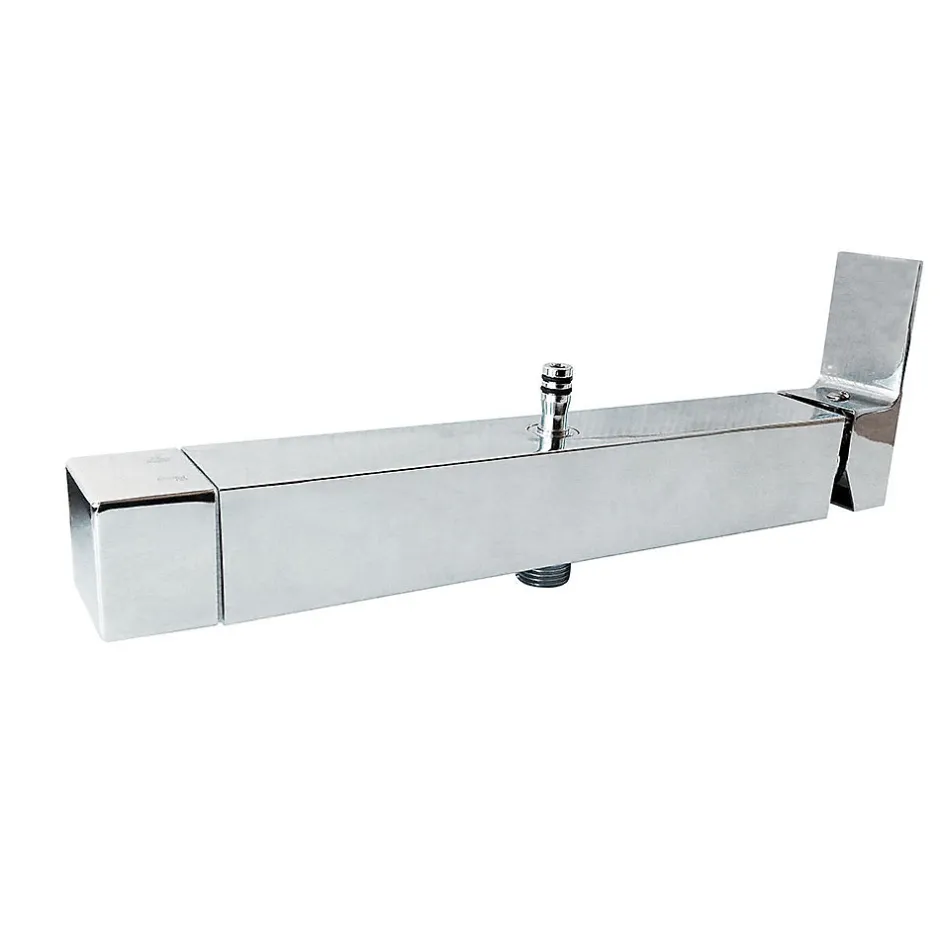 Kibath Colonne de douche carrée EXTRA FLAT, 73-122 cm, finition chrome poli, en laiton