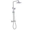 Kibath Colonne de douche carrée monocommande VERARA, 83-126 cm, finition chrome poli, en laiton* Colonne De Douche Mécanique