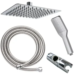 Kibath Colonne de douche carrée monocommande DUA, 79-125 cm, finition chrome poli, en laiton* Colonne De Douche Mécanique