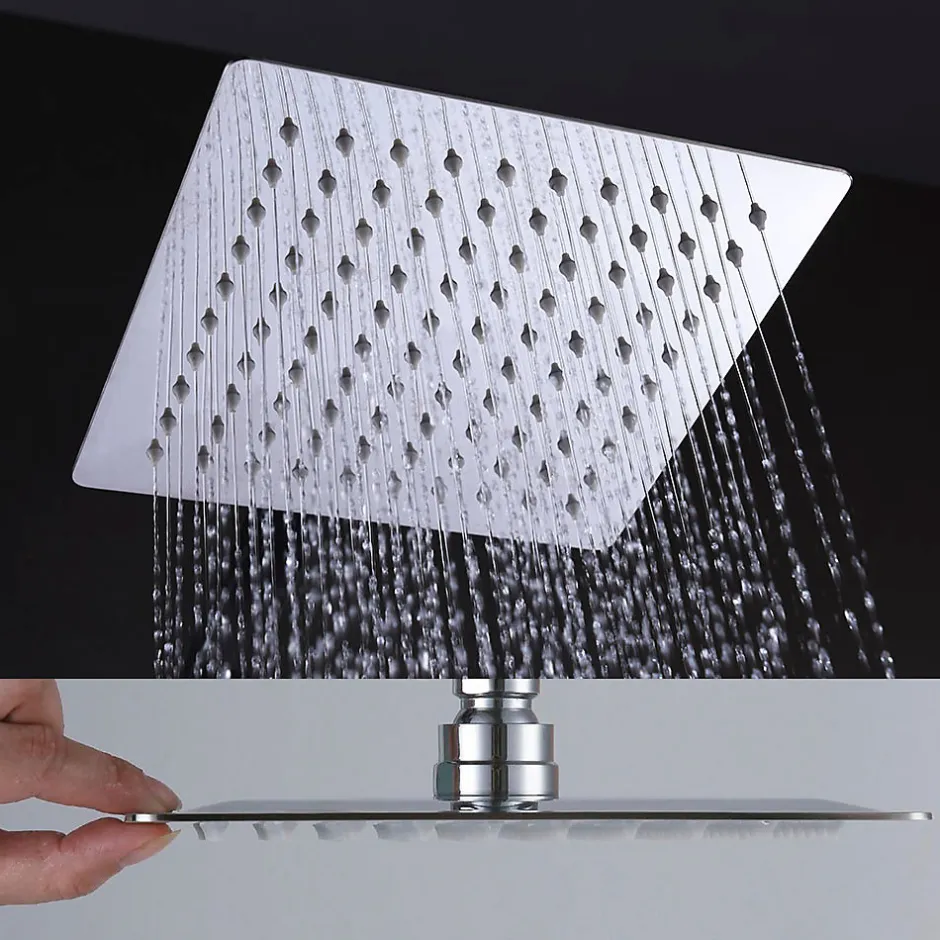Kibath Colonne de douche carrée monocommande VER 83-126 cm, finition chrome poli, en laiton* Colonne De Douche Mécanique
