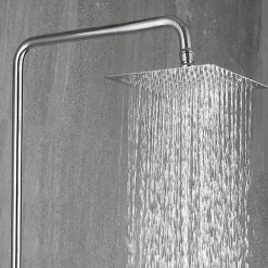 Kibath Colonne de douche carrée monocommande VER 83-126 cm, finition chrome poli, en laiton* Colonne De Douche Mécanique