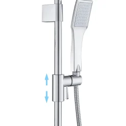 Bain-Bain Colonne de douche Carree Chrome KARY -