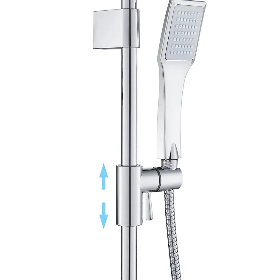 Bain-Bain Colonne de douche Carree Chrome KARY -