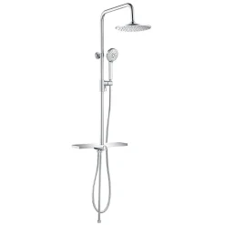Bain-Bain Colonne de douche Chrome Avec Tablette KIRA -