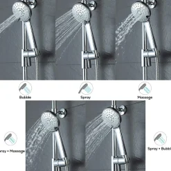 Bain-Bain Colonne de douche Chrome Avec Tablette KIRA -